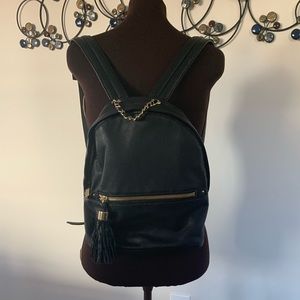 Margot Black Leather Backpack/Bag
